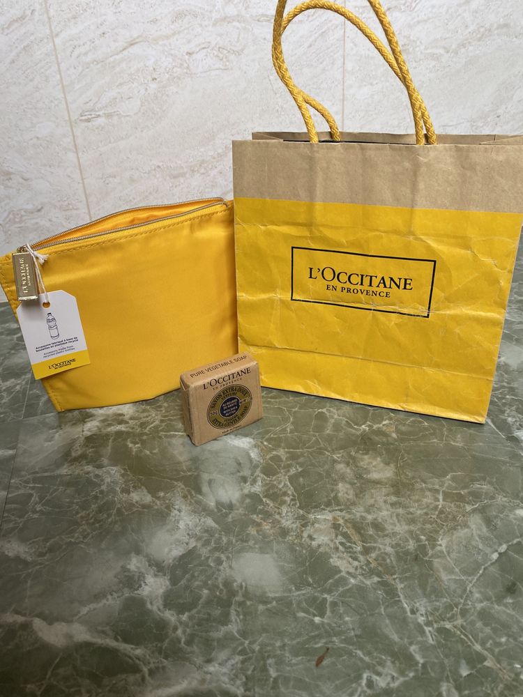 Набір Мило+косметичка для лиця і тіла Оригінал Loccitane 50g