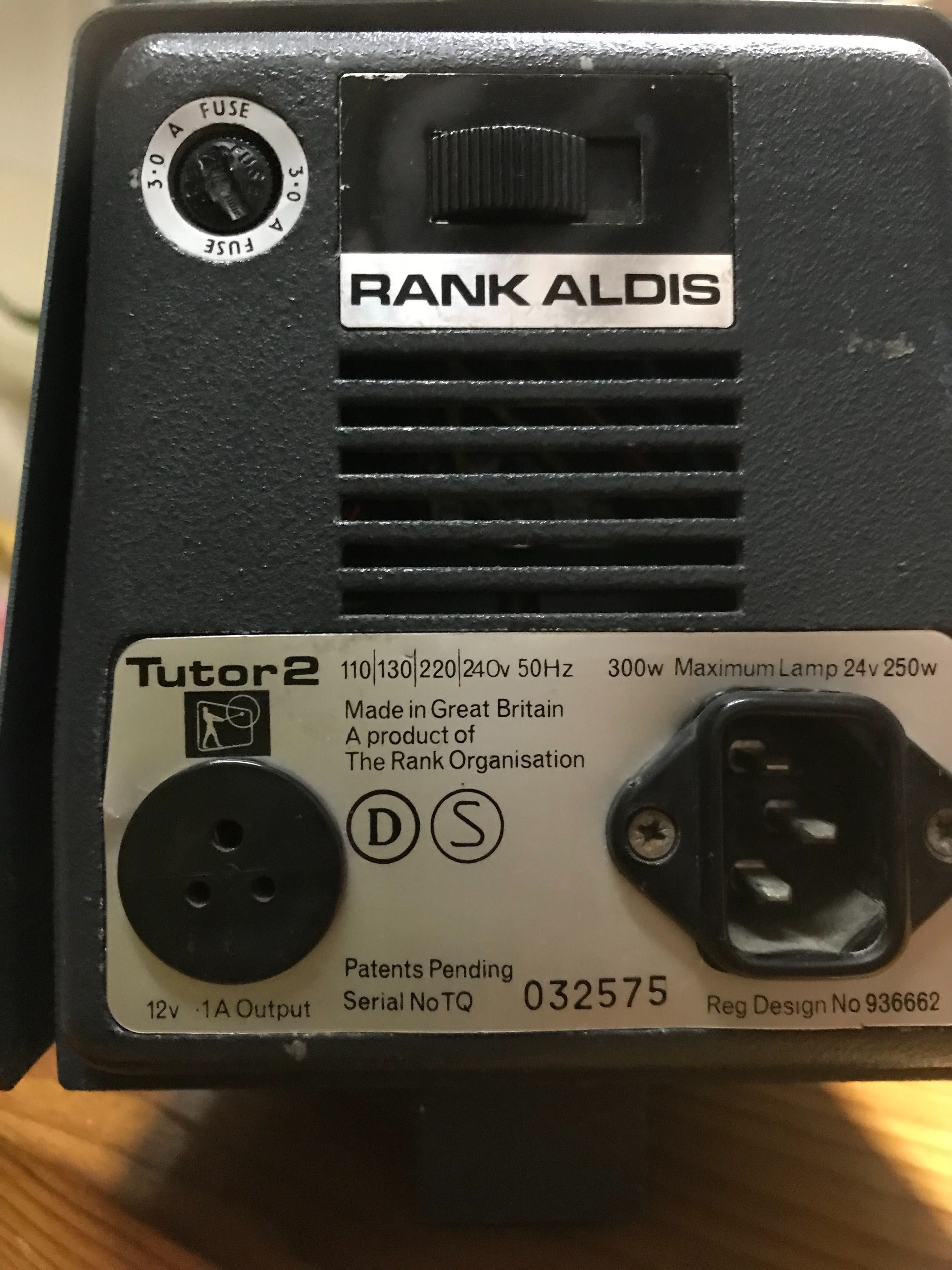 Projector de slides (diapositivos) Rank Aldis Tutor 2