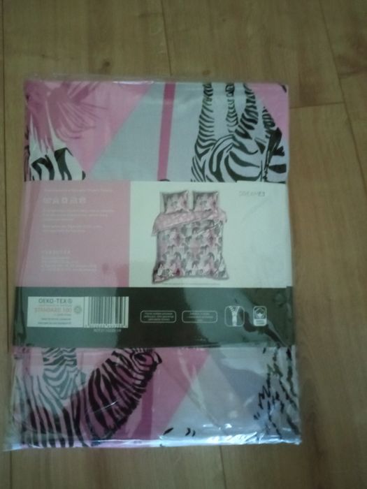 Pościel różowa w żyrafy ro 200cm