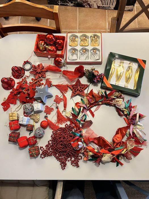 Conjunto de enfeites de Natal