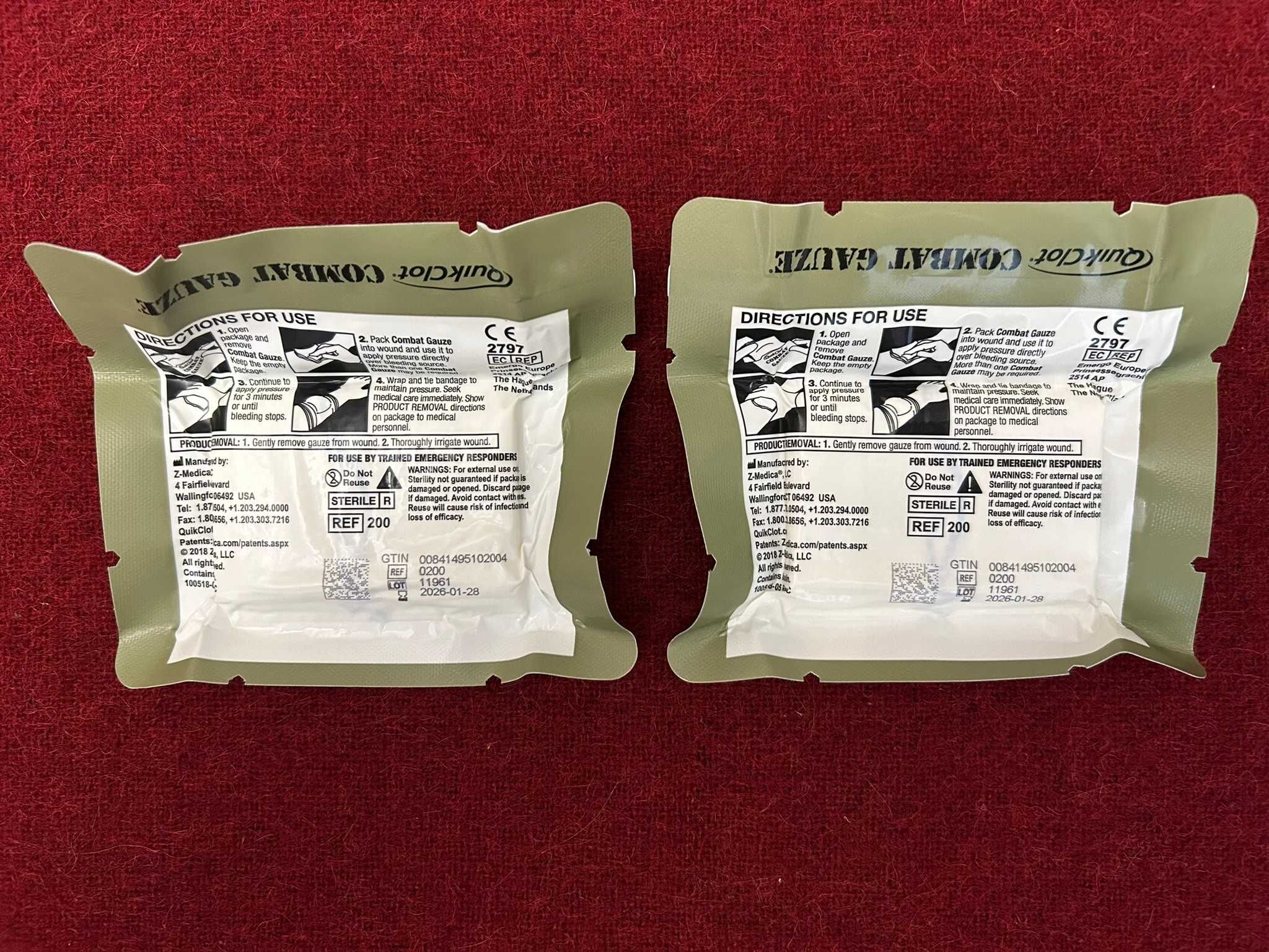 Combat gauze, Hyfin Vent, декомпресійна голка Tytek та ін. одним лотом