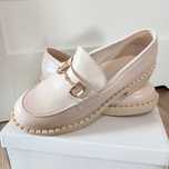 Mokasyny damskie loafersy beżowe cieliste nude r 41