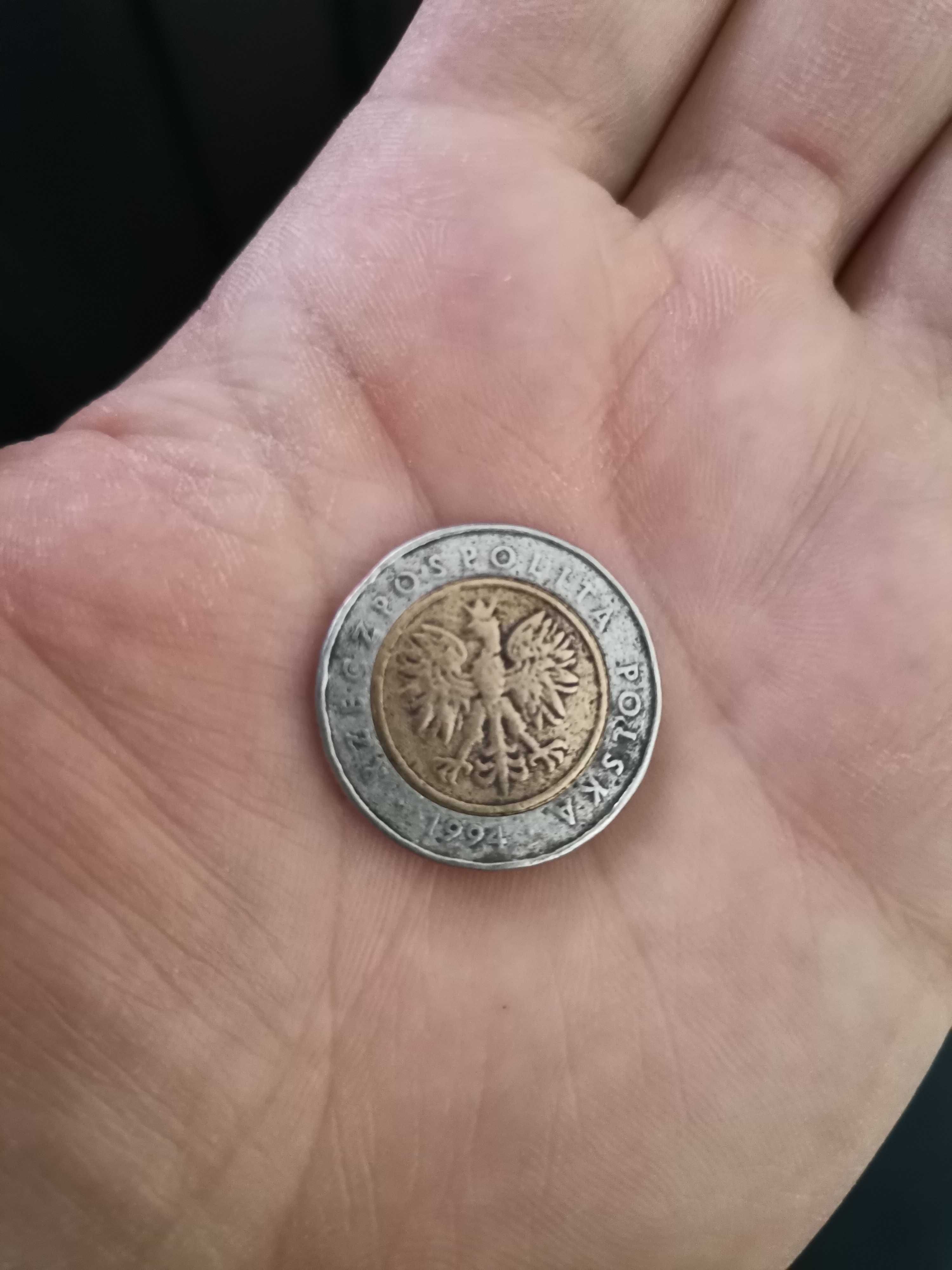 Moneta 5 zł z 1994r. destrukt