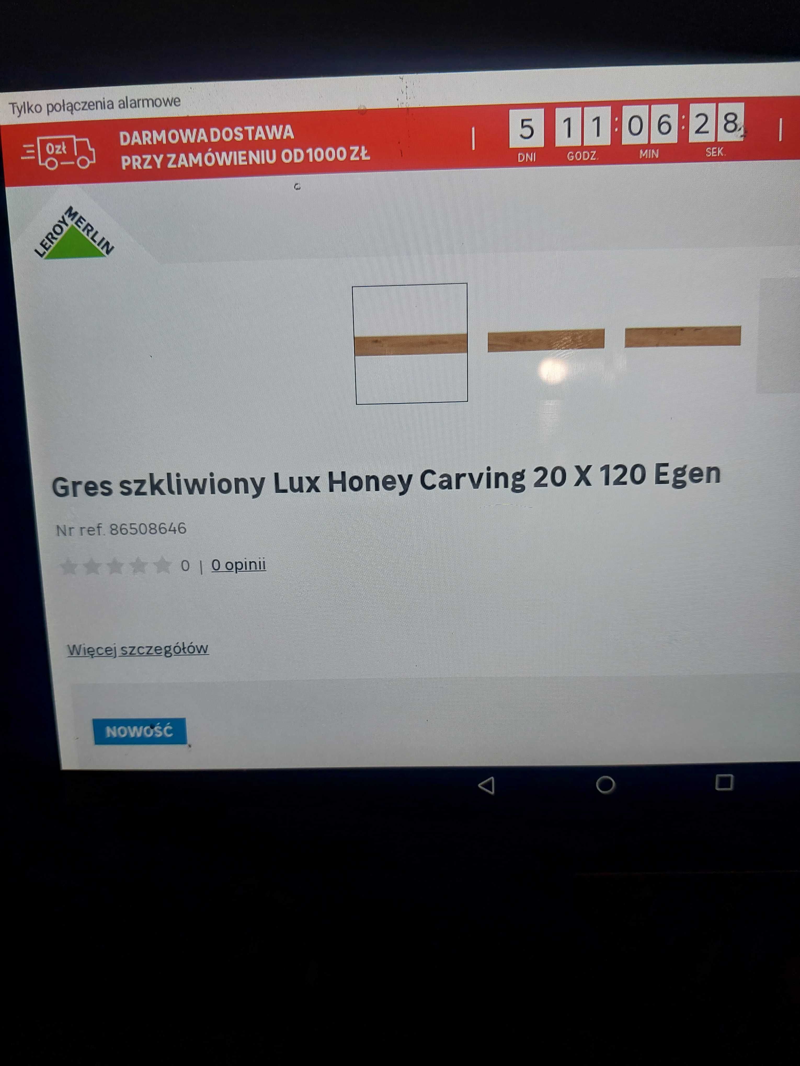 Gres szkliwiony Lux Honey Carving 20x120 Egen cena za 3 szt.