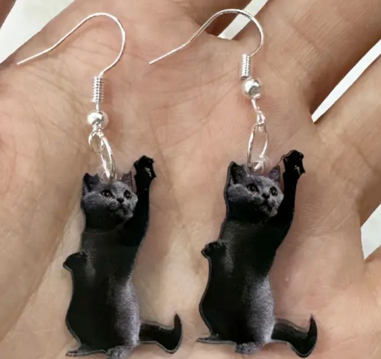 Dwustronne kolczyki z akrylu