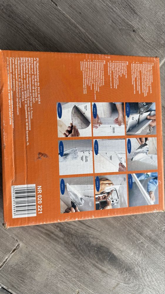Tašma papierowa z wkładką aluminiowa narożnik 50m x 10 sztuk