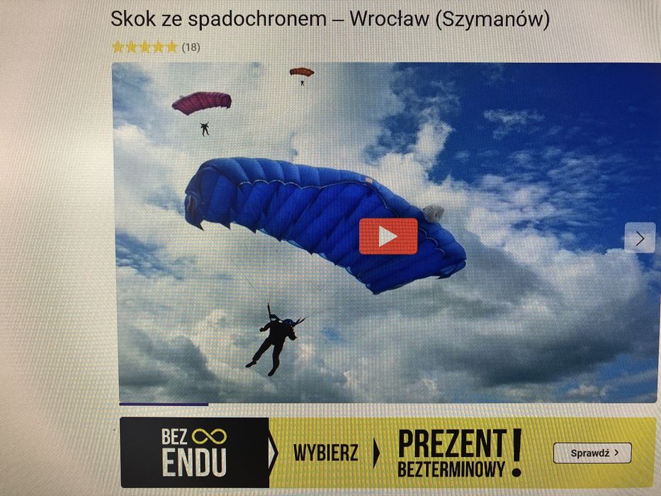 Sprzedam skok spadochronowy - prezent marzeń - Wrocław