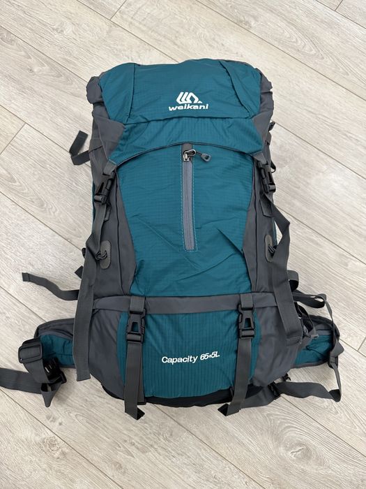Туристичний трекінговий похідний рюкзак Waikani 65+5L чорний + чехол