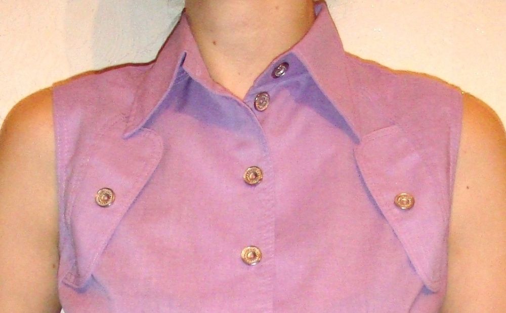 Стильна кофточка блузка без рукавів лаванда дівчинці молодіжка НОВА 44