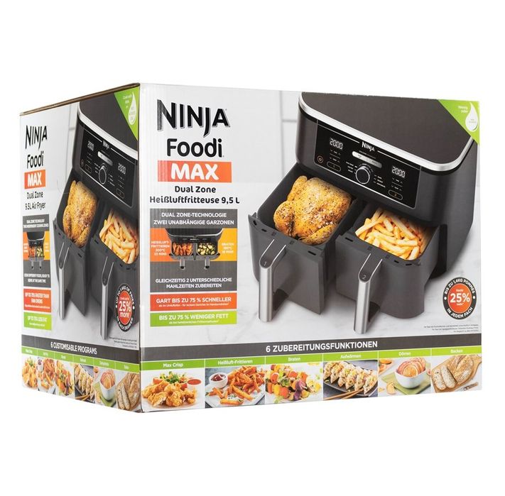 Фритюрниця Ninja Foodi MAX Dual Zone AF400EU /Black/Нова/Запакована/Ne