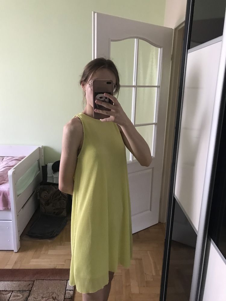 Nowa sukienka żółta, Xs, Mango