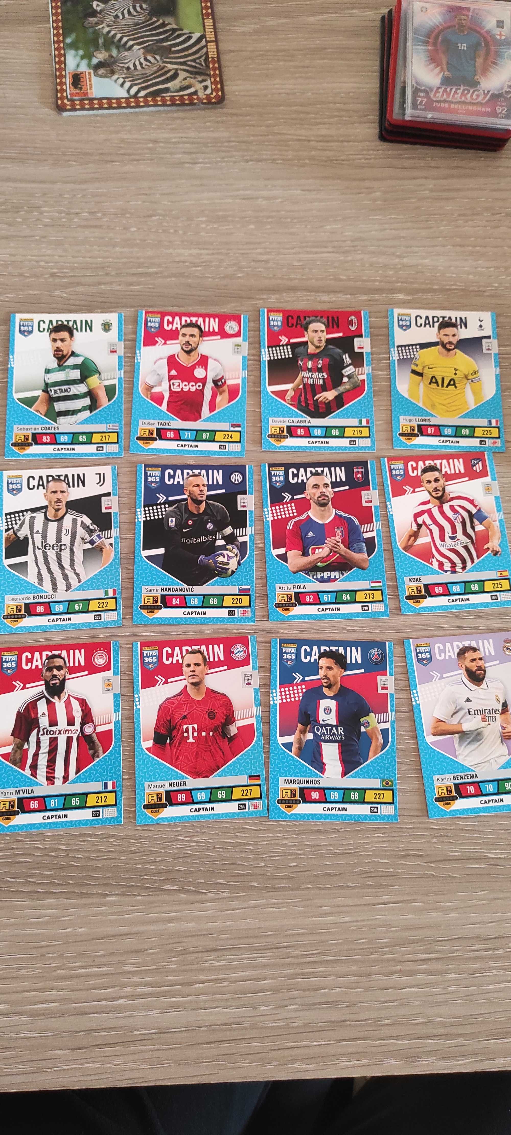 Karty CAPTAIN Panini 2023 FIFA 365 na sztuki.