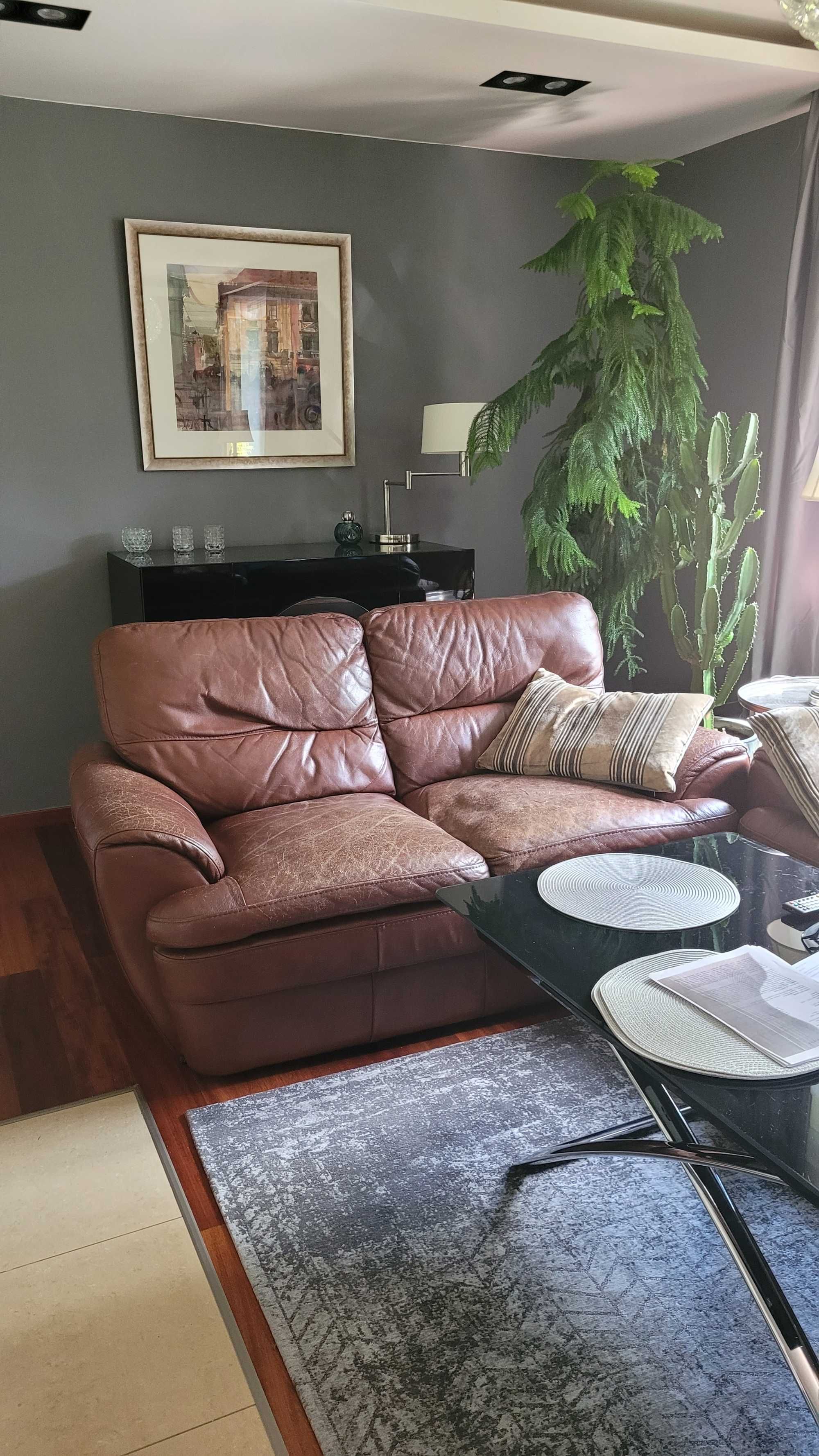Skórzany wypoczynek 3+2+1 jak Natuzzi, Kler