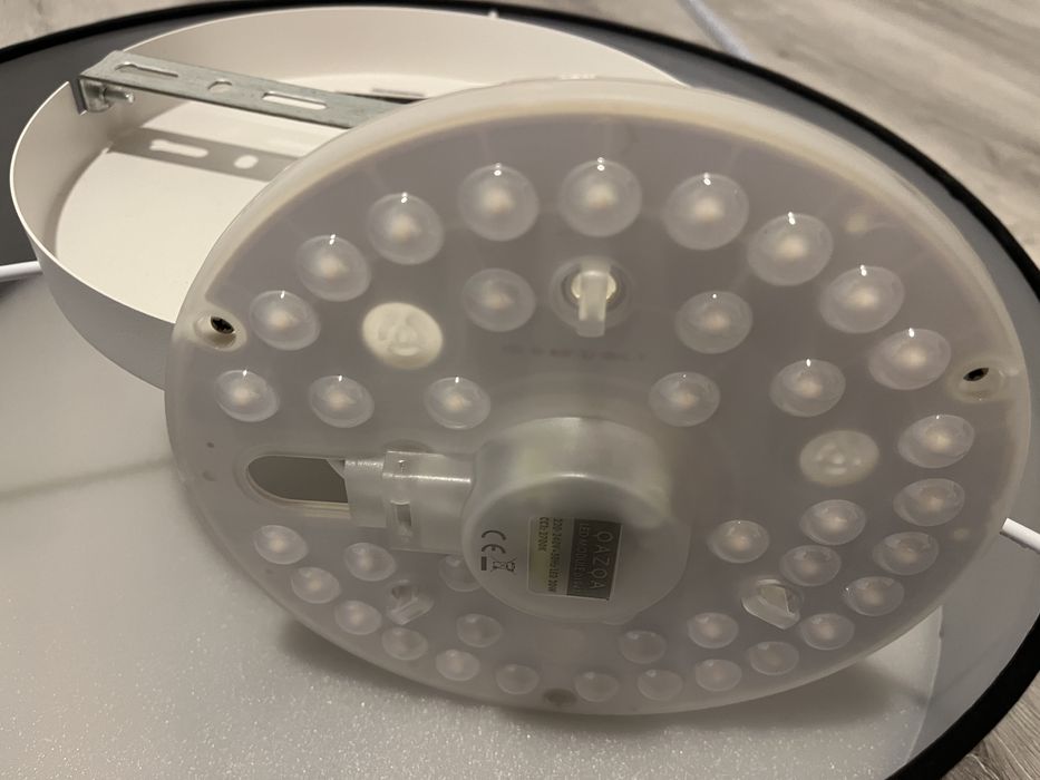 candeeiro de teto qazqa led tambor com tecido