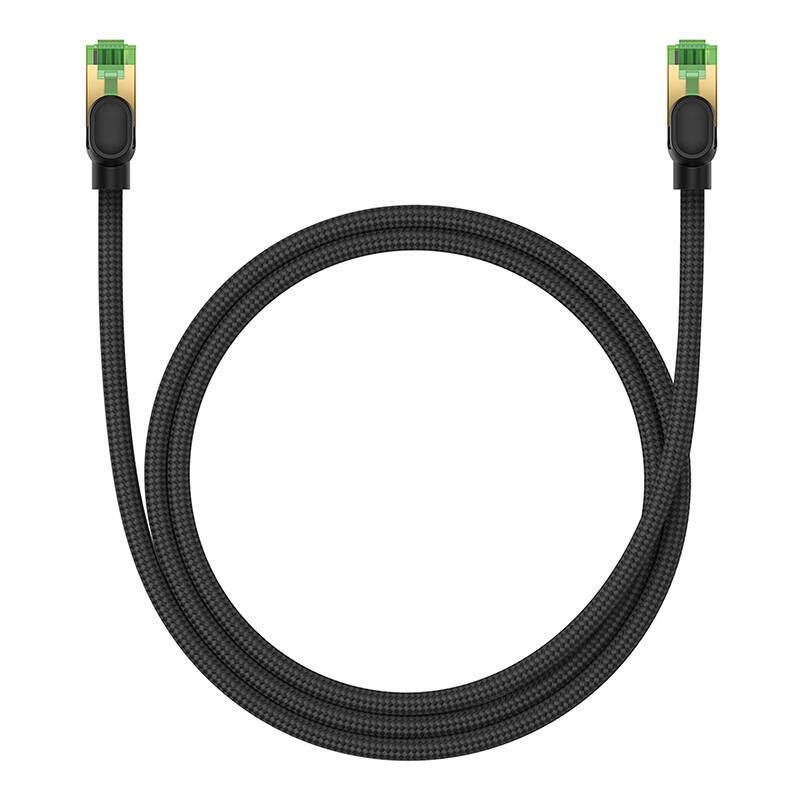 Kabel Sieciowy Baseus Cat.8 40Gbps Ethernet Rj45 1M Czarny Do Routera