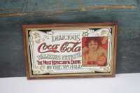 Lustro obraz Coca Cola lustro barowe reklama lata 60 -70 vintage
