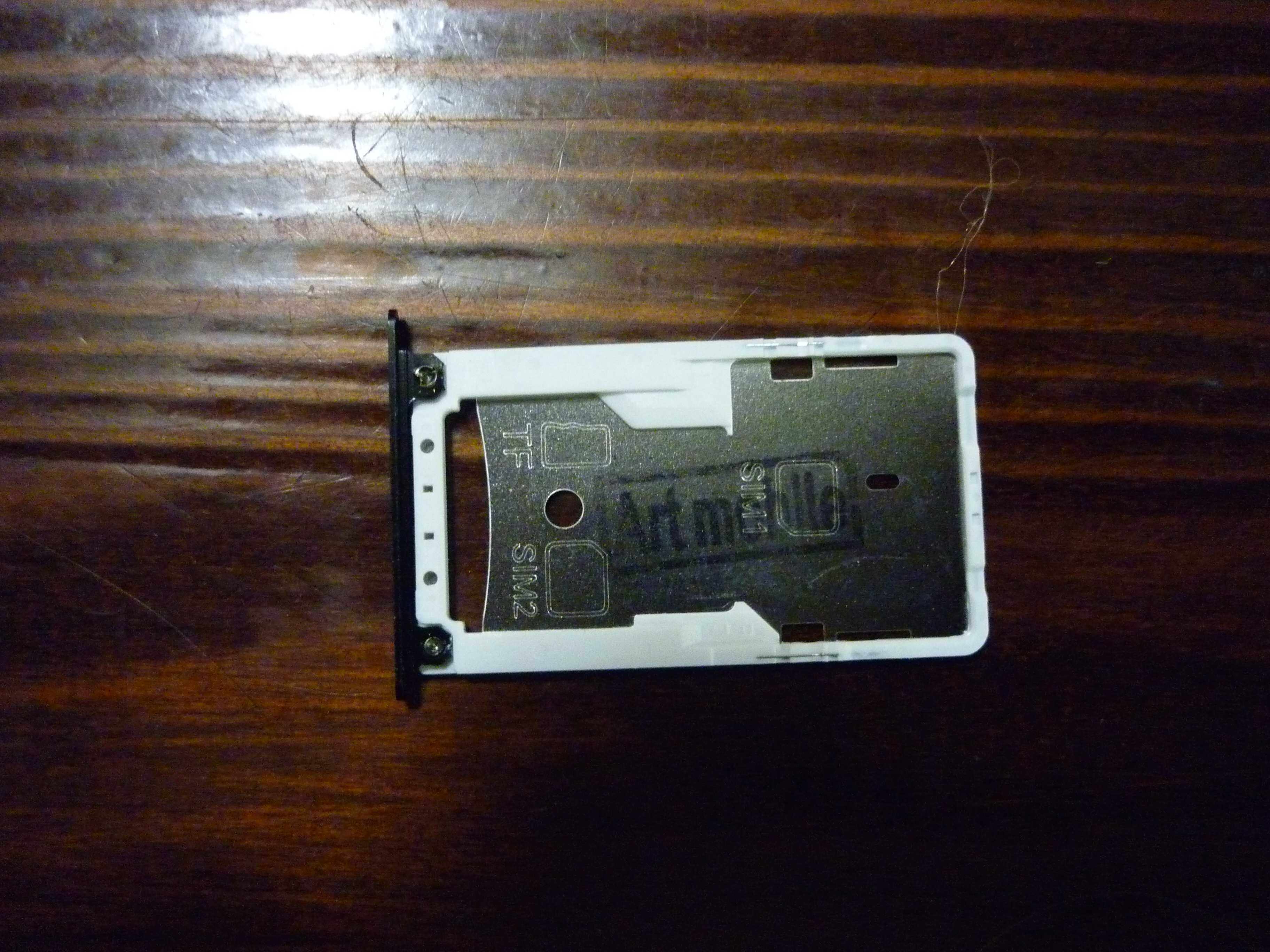 Держатель  карты памяти и Sim-карты для Xiaomi Redmi Note 4X, черный