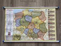 mapa ścienna Polski