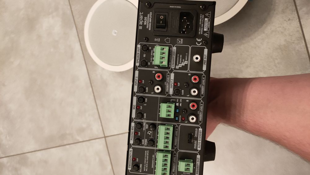 Apart BIAMP MA30 Wzmacniacz miksujący. Nagłośnienie sklepu/biura itp.