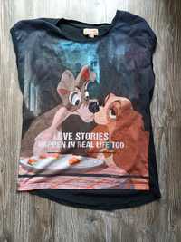 Bluzka Zakochany Kundel Cropp rozmiar L Disney t-shirt