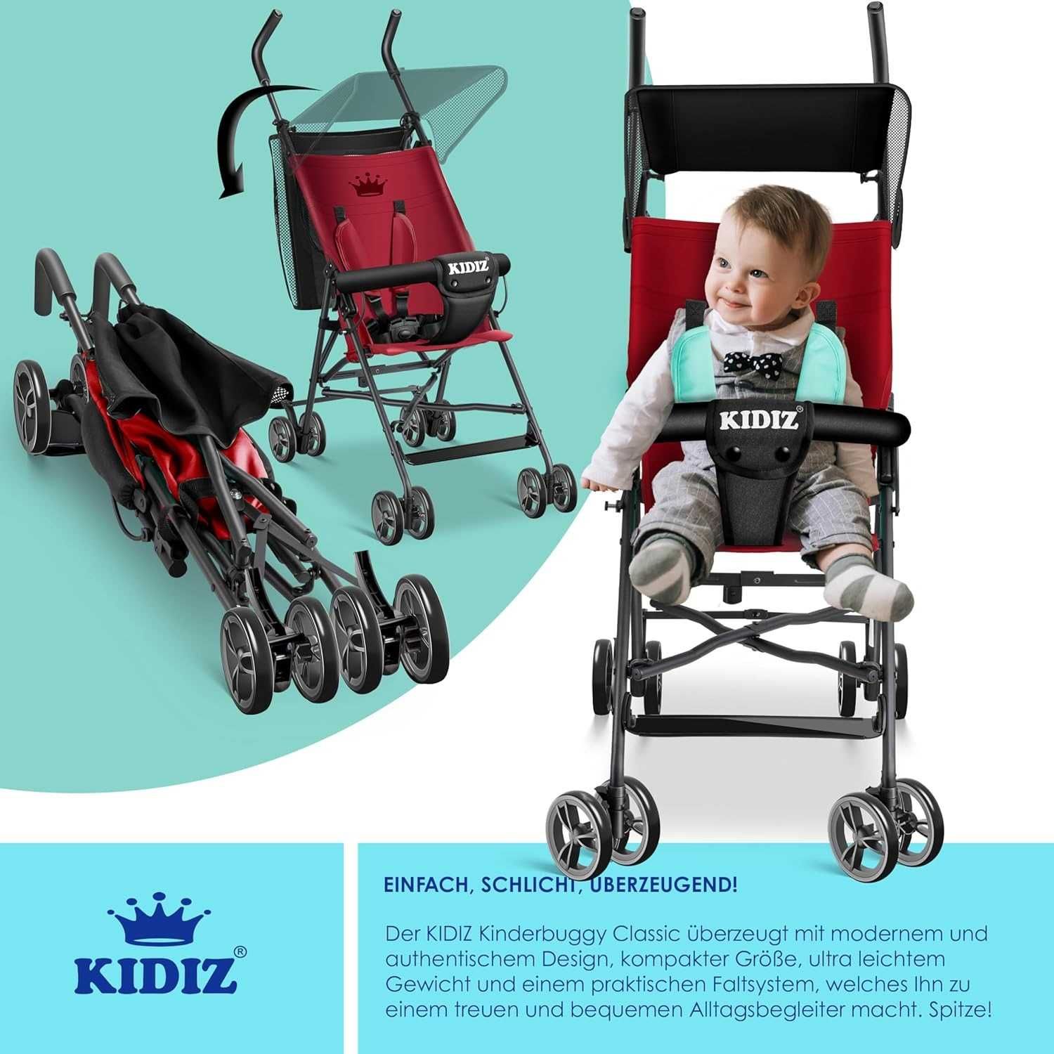 Wózek dziecięcy City Buggy/sportowy/ spacerówka/KIDIZ /koła 360 !4469!