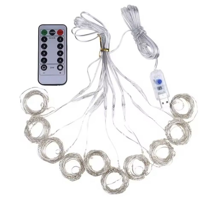 Гирлянда штора 3м*3м светодиодная usb с пультом