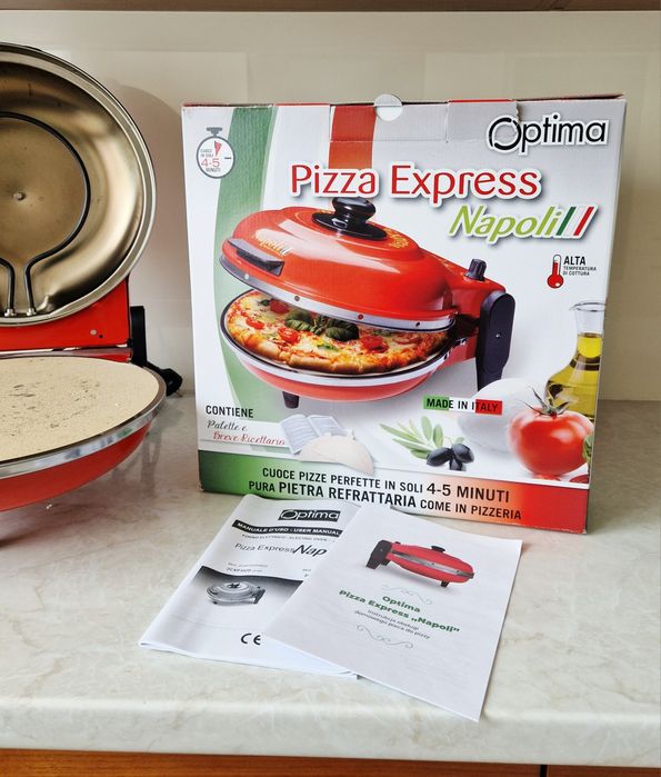 Domowy piec do pizzy Optima Napoli III Pizza Express czerwony jak nowy
