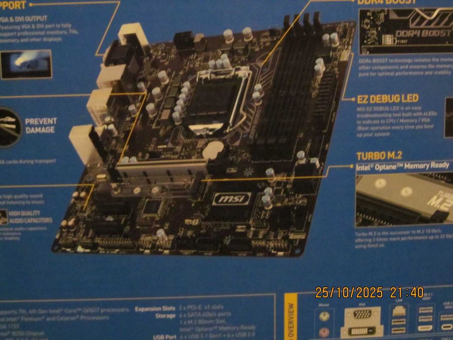 Płyta główna B250 m plus procesor i3 7100