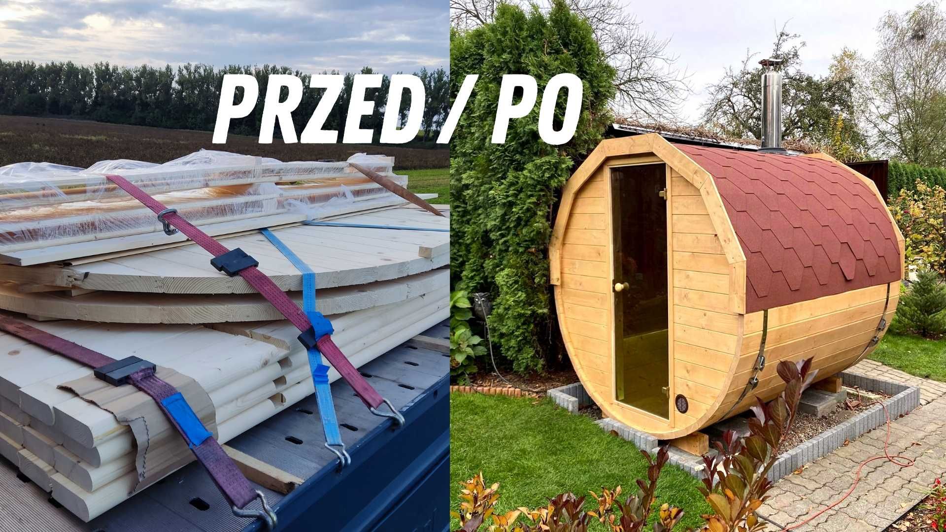 Sauna Ogrodowa 2x2 Samodzielny montaż BECZKA