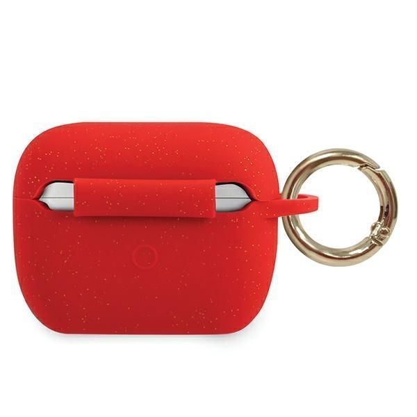 Guess Guacapsilglre Airpods Pro Cover Czerwony/Red Silicone Glitter