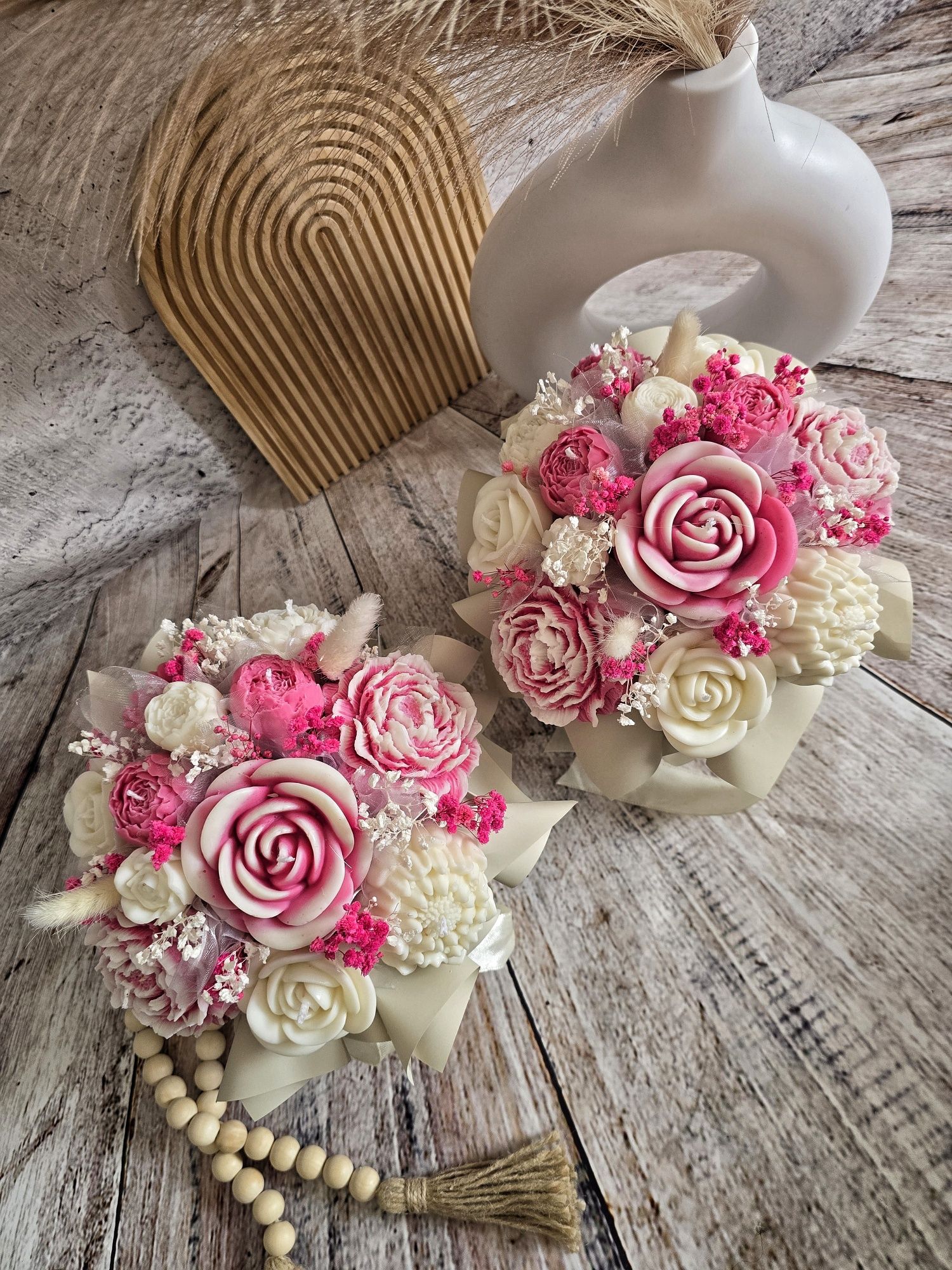 Flowerbox candlebox bukiet z wosku
