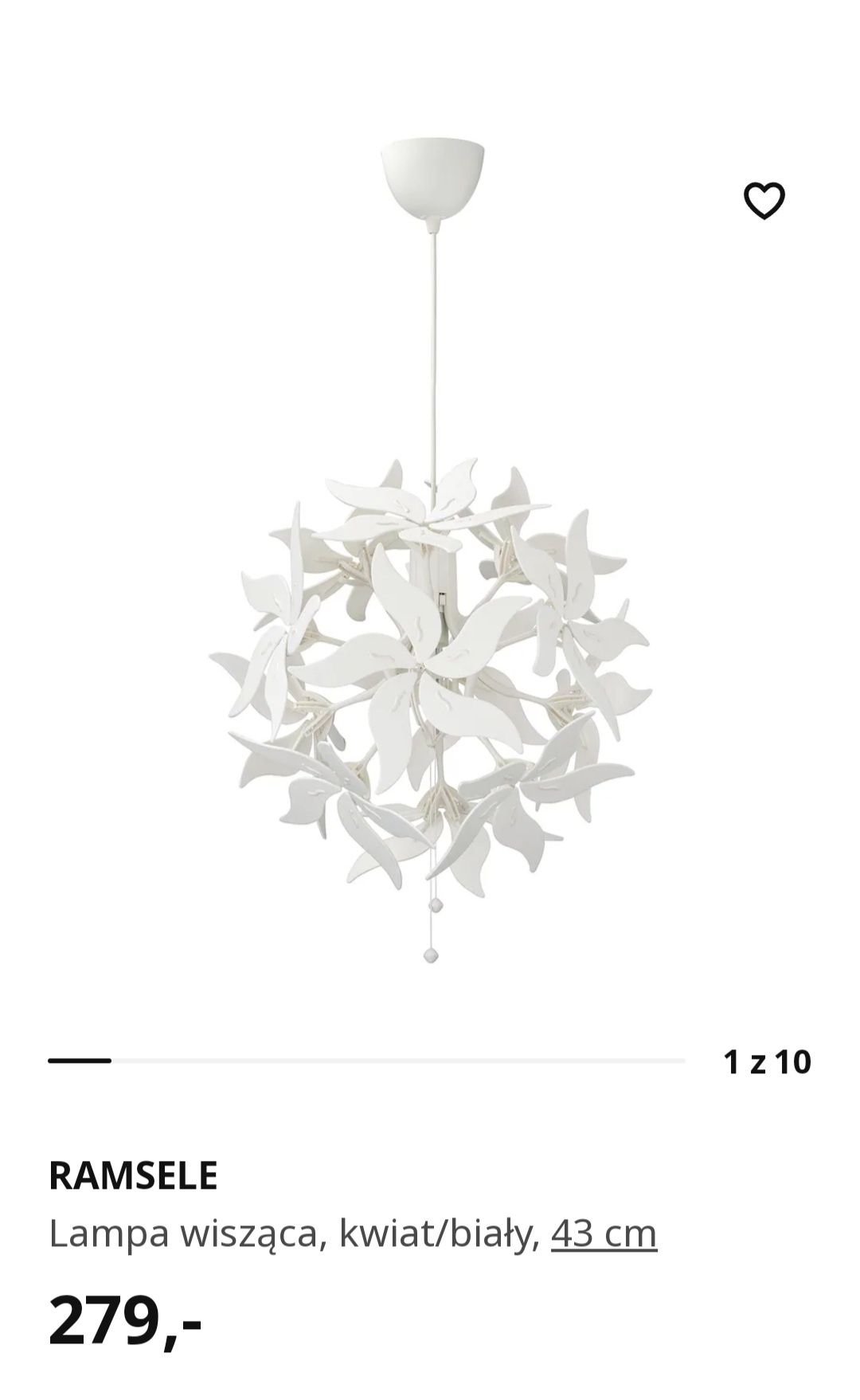 Sprzedam lampę zakupiona w sklepie Ikea