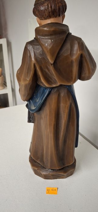 Duża Figura woskowa Mnich z kuflem i kluczami