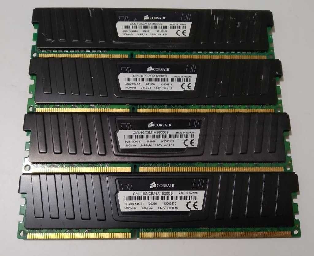 Corsair 16GB 4x4GB DDR3 1600MHz Vengeance LowProfile CML16GX3M4A1600C9