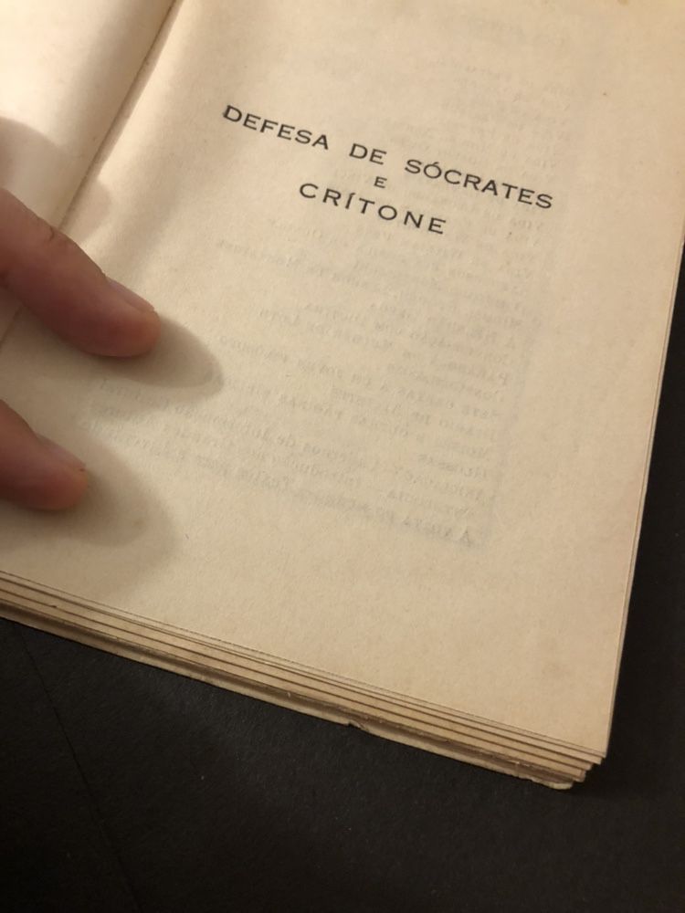 1946 Ed. Autor Agostinho Silva - Platao Defesa de Socrates e Critone