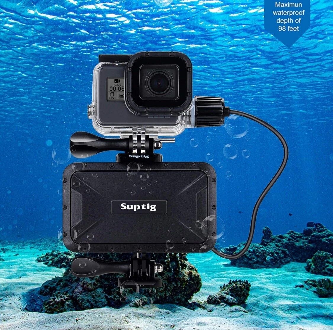 Кріплення на тіло Gopro Hero та водонепроникний аккумулятор