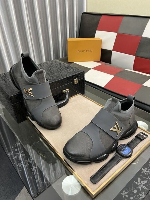 Кроссовки Louis Vuitton мужские серые туфли премиум люкс