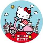 Opłatek na tort Urodziny Hello Kitty Kot