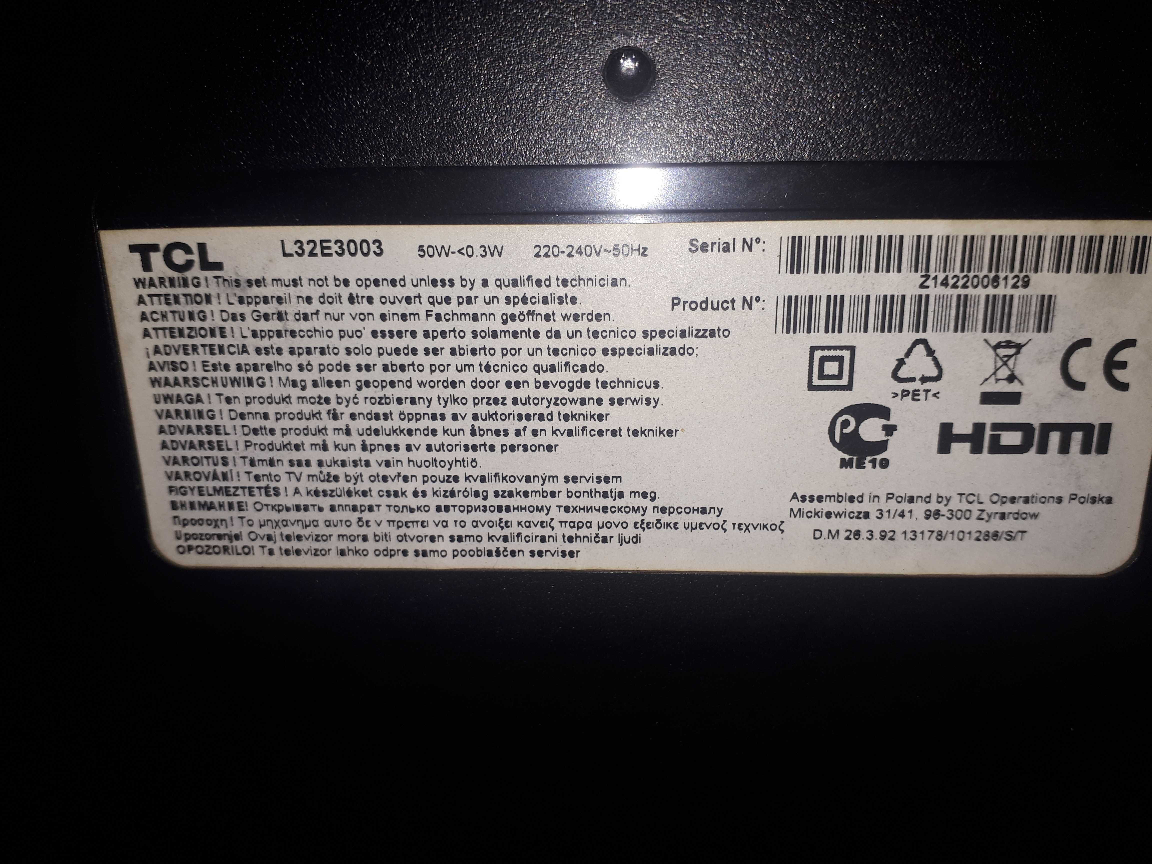 Telewizor Led TCL 32 cale