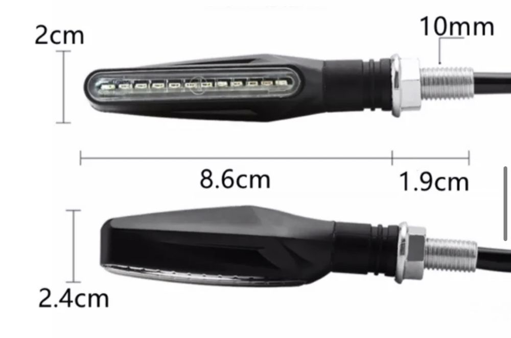Pisca Led de moto novos de fácil instalação