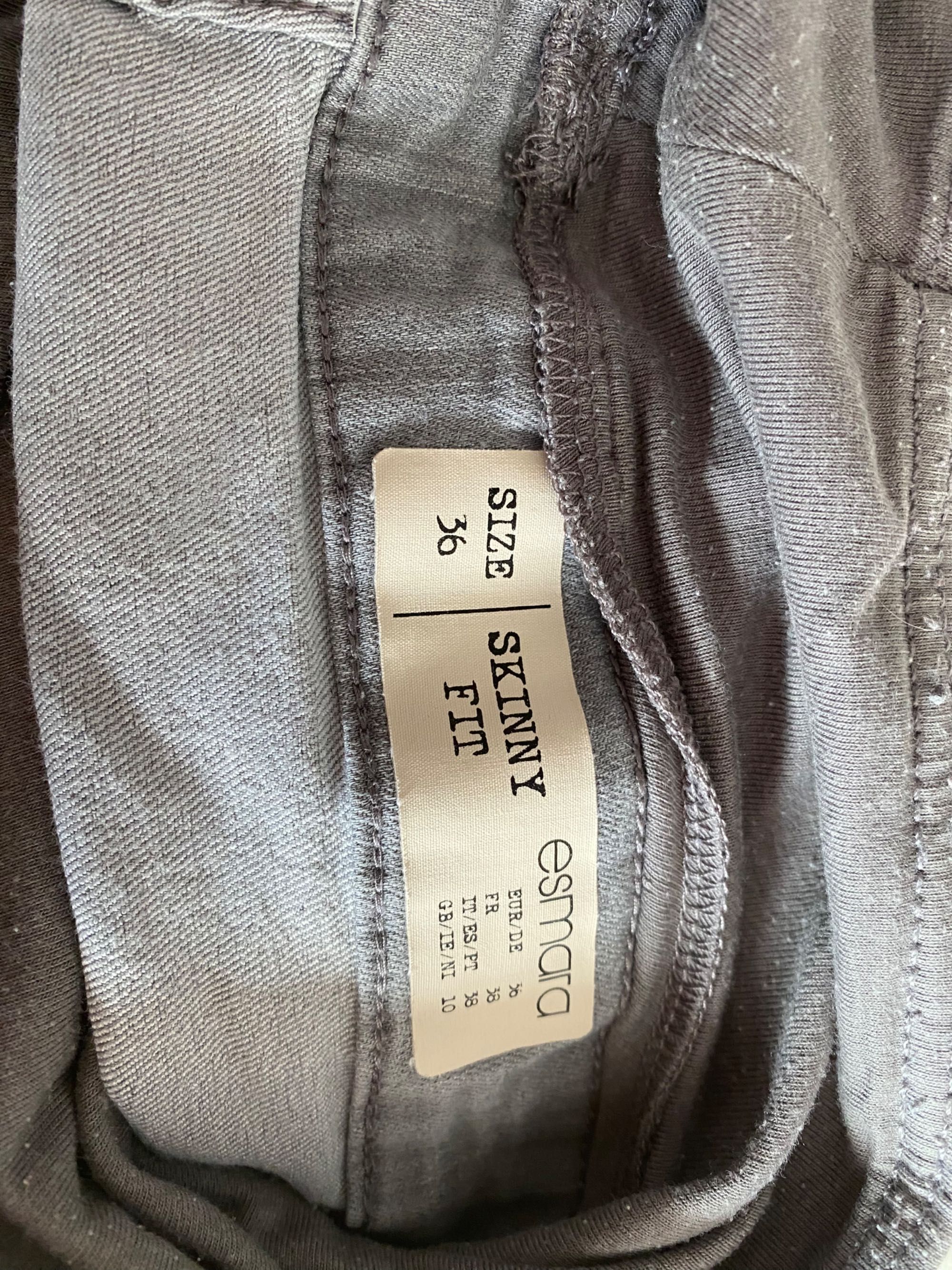 Spodnie ciążowe dżinsowe szare Esmara r.36