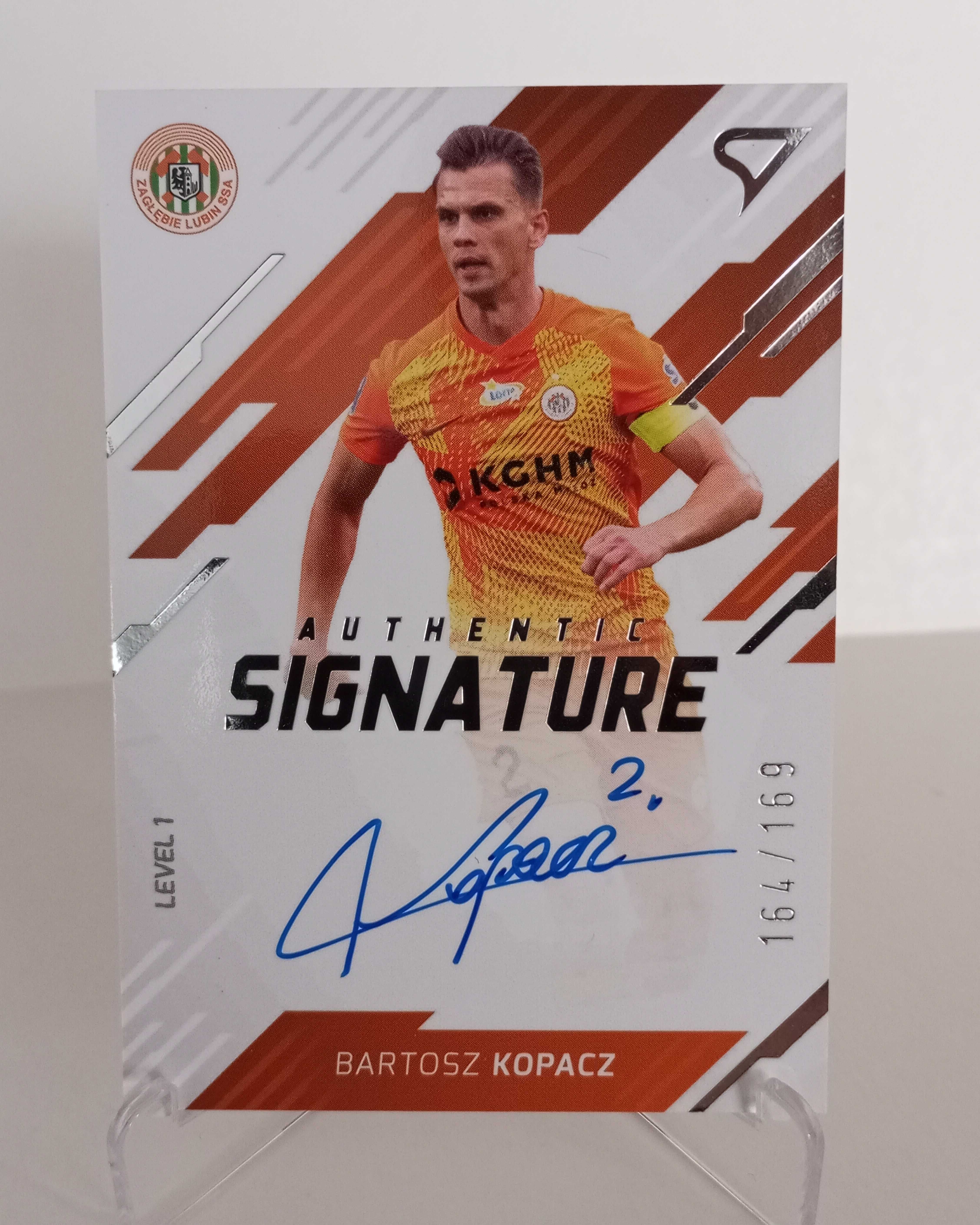 Karta z autografem Bartosz Kopacz Zagłębie Lubin Ekstraklasa 2023/24