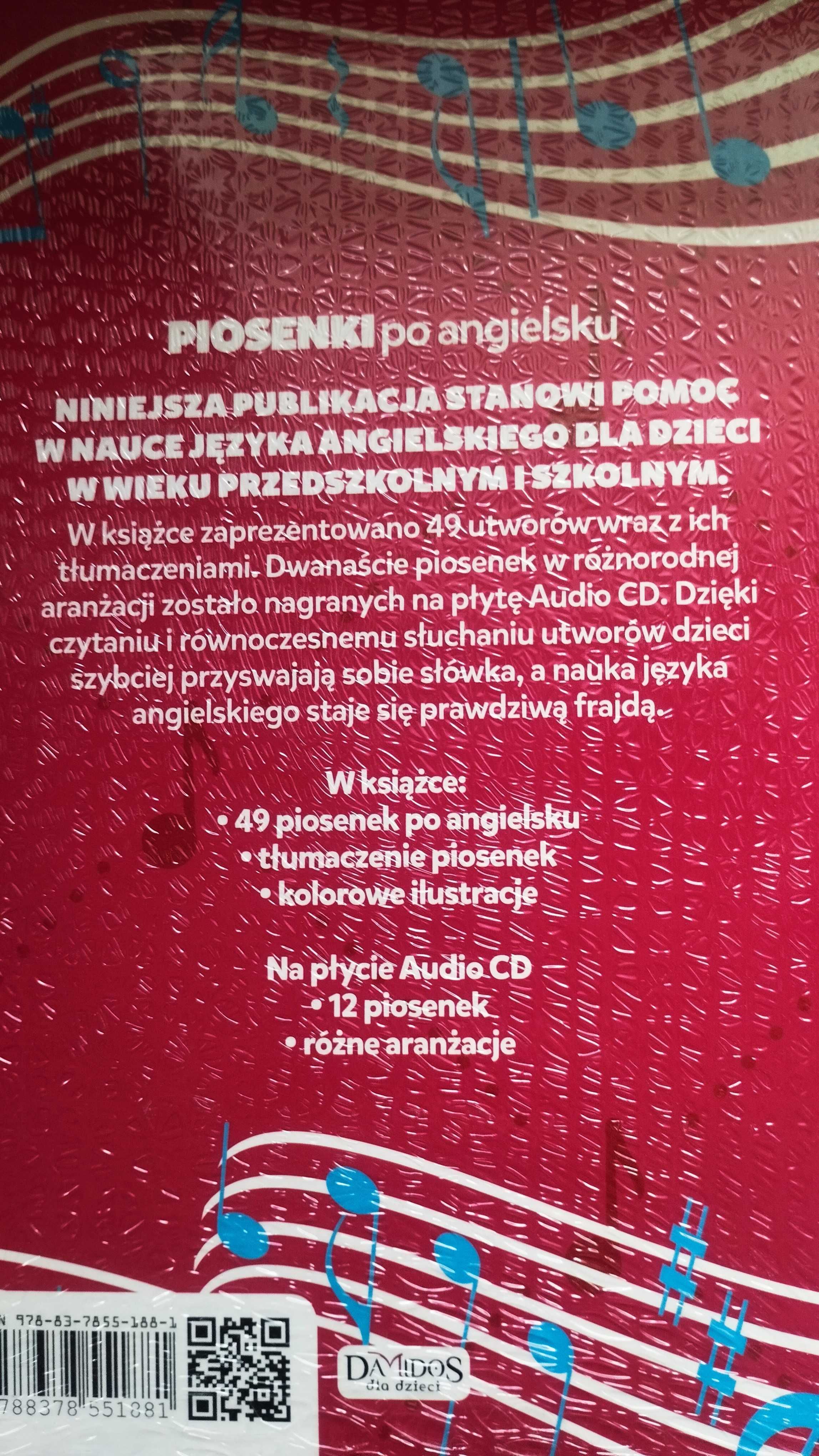 Piosenki po angielsku Książka + CD [Folia]