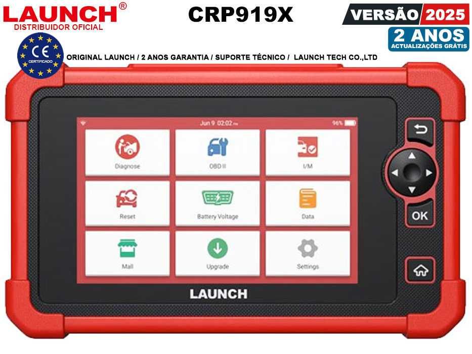 Launch CRP919X Maq Diagnostico OBD Original PT/Oficinas (NOVO)