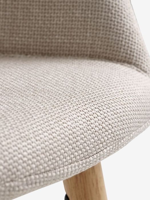 Krzesło Adslev beżowy /kremowy naturalny dąb