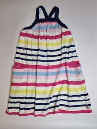 Sukienka letnia w paski dla dziewczynki rozmiar 116/122 Sugar Pink
