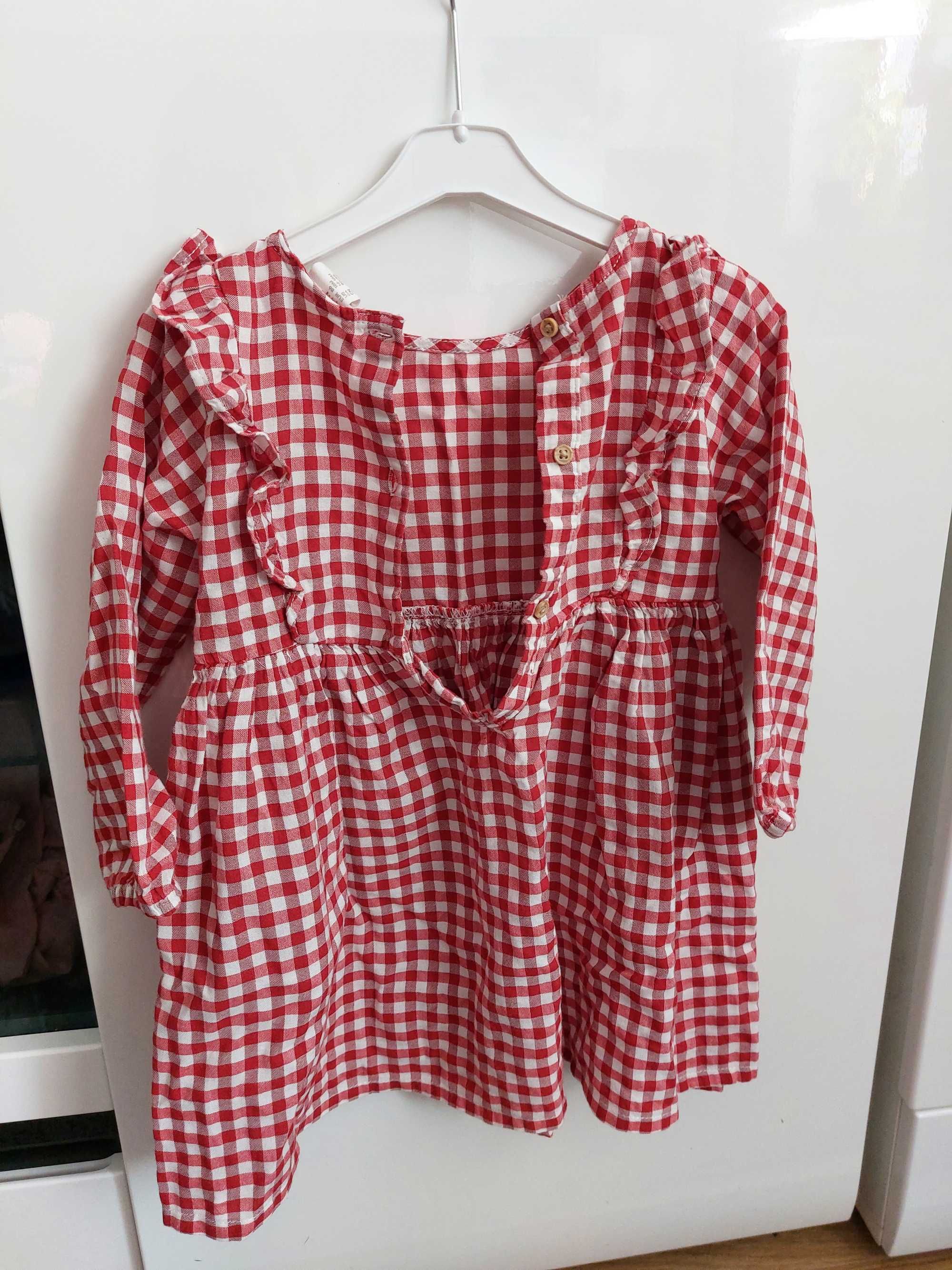 Sukienka 86 H&M kratka czerwona