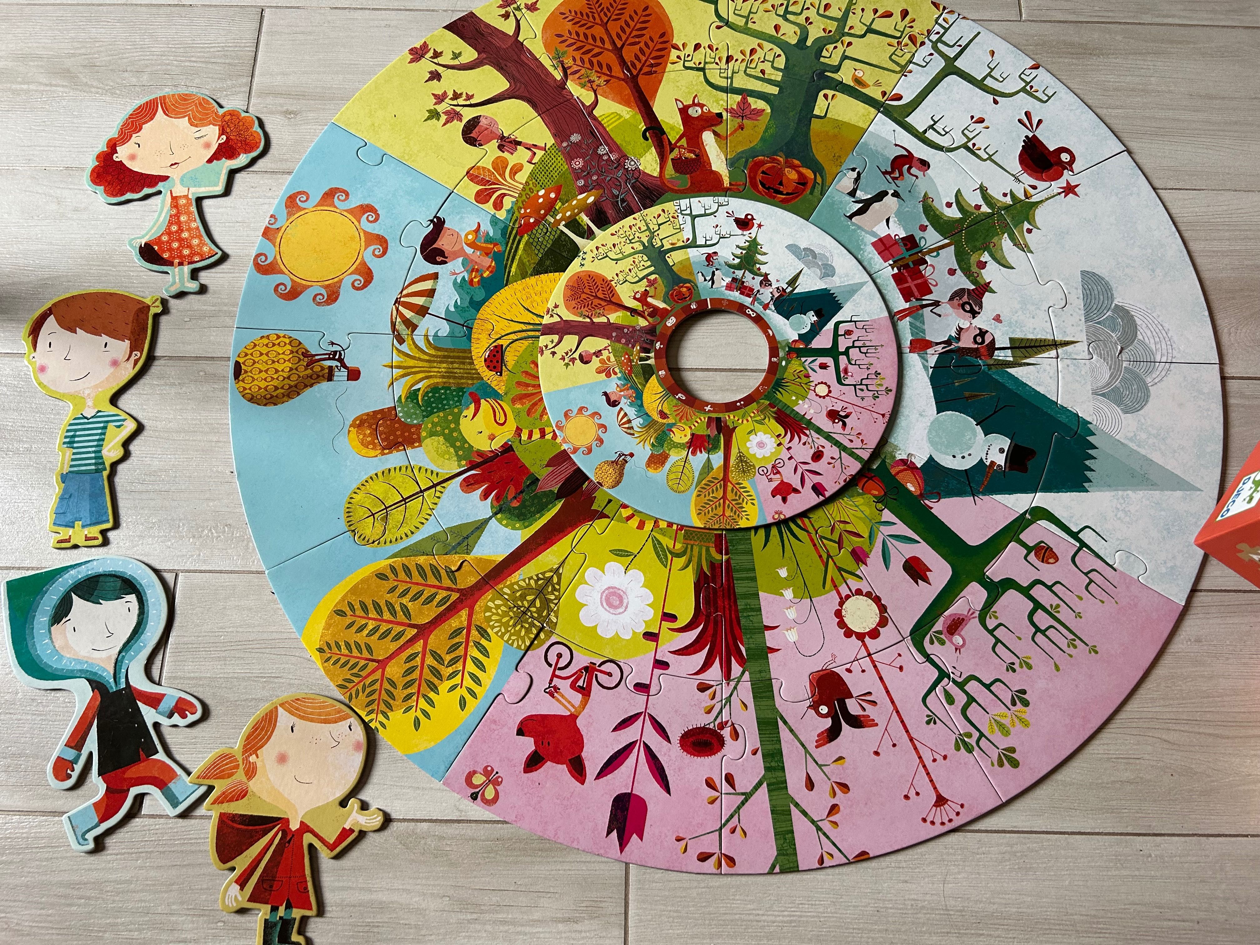 Puzzle DJECO Pory roku 24 elementy Duże