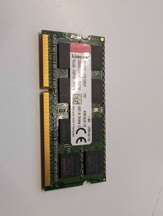 Pamięć ram kingston DDR3 SO-DIMM 8gb kvr16ls11/8
