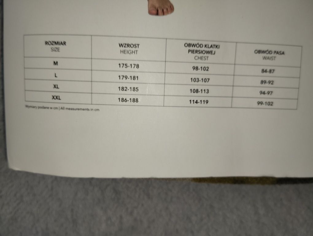 Nowa ciepła zimowa polarowa piżama męska XXL moro